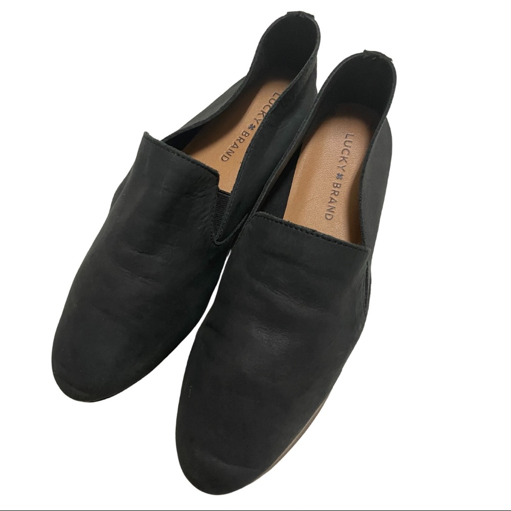 Lucky Brand Soft Leather Ballet Flat Mule Loafers
